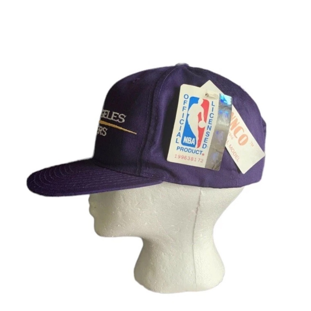 Vintage 90s Los Angeles Lakers Hat Snapback NWT NOS Kobe Bryant LA RARE - Picture 4 of 8